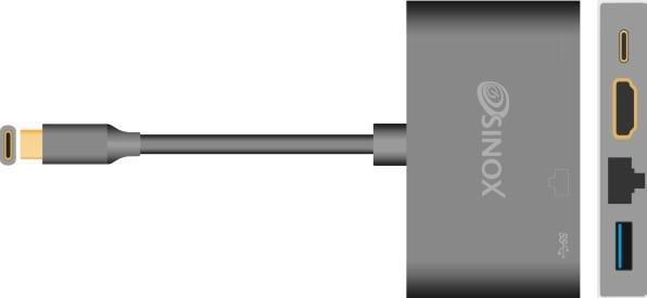 Produktbild Sinox iMedia USB C Hub. Aluminium