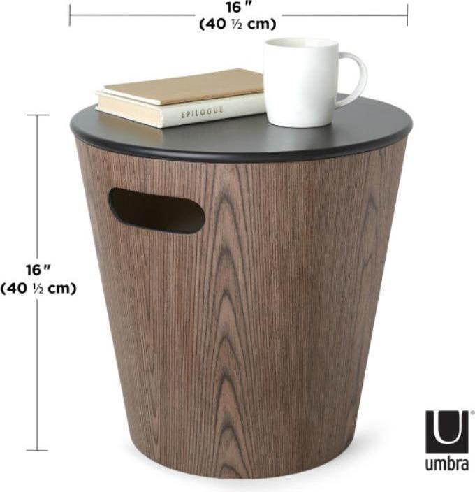 Actual product image Umbra Woodrow Storage Stool and Side Table (40 x 41 cm)