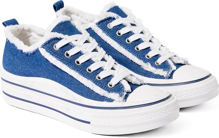 Produktbild Joe Browns Frayed Denim Chunky Platform Low-Top Trainers (39)