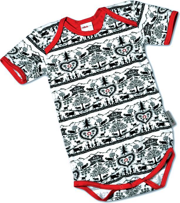 Actual product image ISA Bodywear Bodysuit short sleeve, round-neck (98, 104)