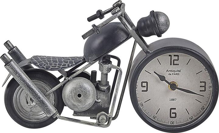Produktbild Beliani Tischuhr schwarz / silber Motorradform 19 cm BERNO
