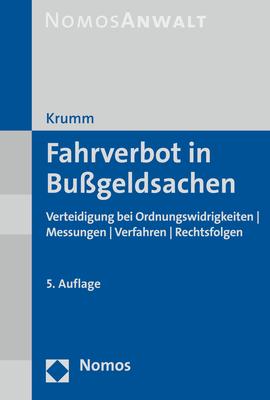 Actual product image Fahrverbot in Bussgeldsachen (German, Carsten Krumm, 2021)