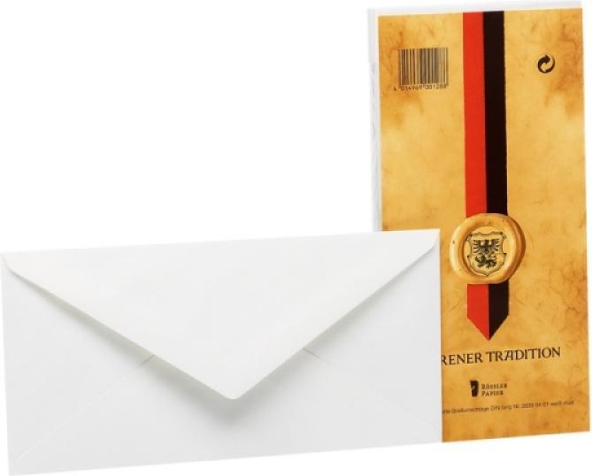 Rössler Envelope DL SF 25ST white satinised (C6, 25 x)