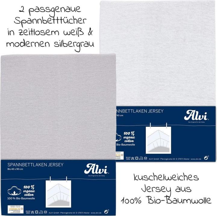 Produktbild Alvi Babymatratzen & Kindermatratzen 3-tlg. Matratzen-Set für Kinderwagen 75 x 33 cm - Weiss (75 x 33 cm)