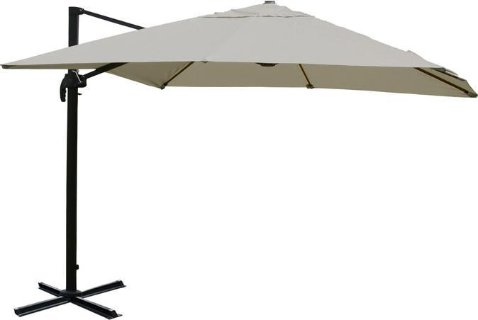 Produktbild Mendler Gastronomie-Ampelschirm, 3x4m (Ø5m) Polyester Alu/Stahl 26kg - creme-grau ohne Ständer, drehbar