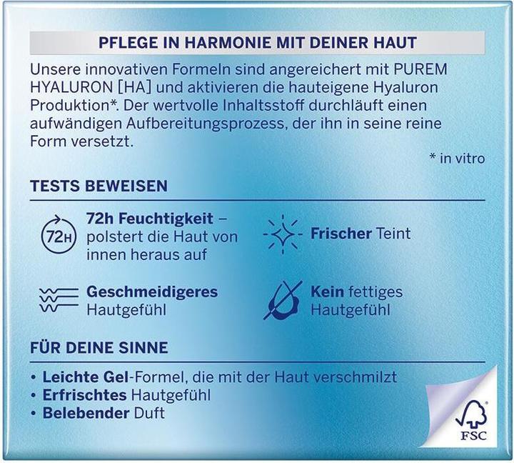 Nährwerte und Zutaten NIVEA Hydra Skin Effect Wake Up Gel Tagespflege (50 ml, Tagescreme)