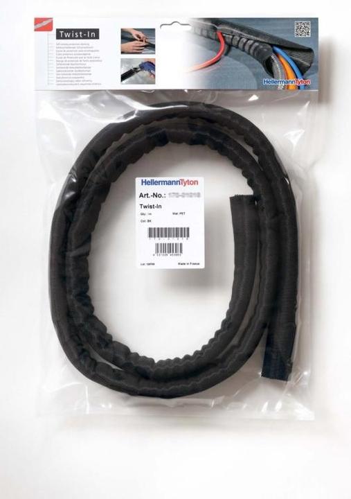 Immagine prodotto HellermannTyton Hellermann Tyton 170-01010 Isolamento dei cavi con manicotto intrecciato nero 1 pezzo (Tubo cavi, 1500 cm)
