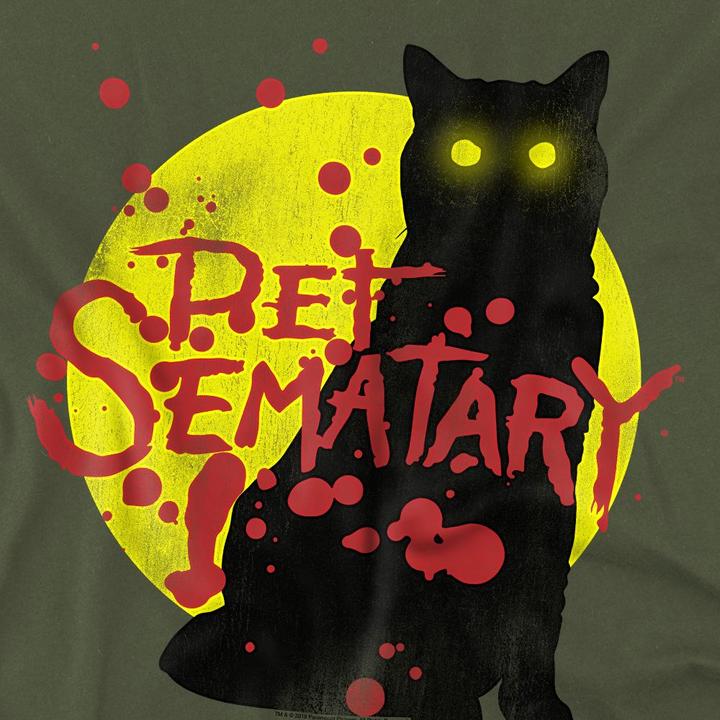 Actual product image Pet Sematary Mens Graphic Cat T-Shirt (3XL)