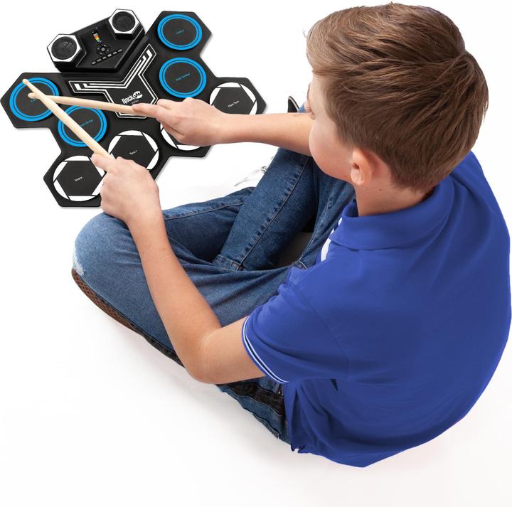 Actual product image PDT RockJam Roll Up Drum Kit Bluetooth (E-drum)