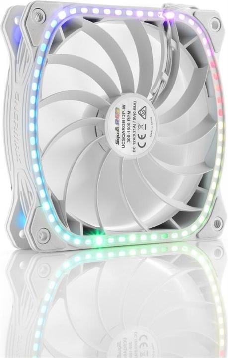 Immagine prodotto Enermax Ventilatore PC SquA RGB Bianco singolo (120 mm, 1 x)