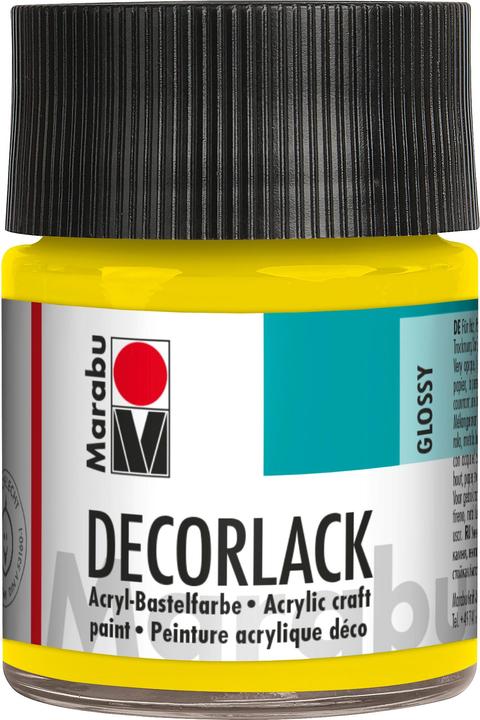 Actual product image Marabu Decor lacquer acrylic yellow (Yellow, 50 ml)