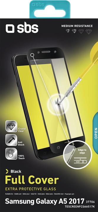 Actual product image SBS Full Cover Glass Screen Protector for Samsung Galaxy A5 2017 (1 Piece, Samsung Galaxy A5 (2017))