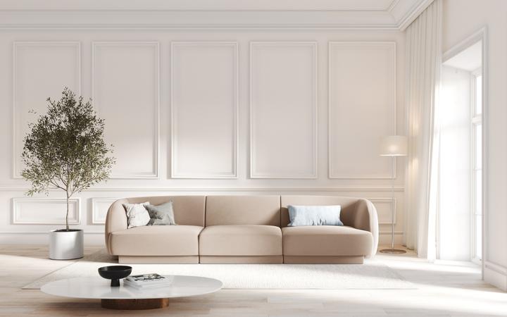 Actual product image Micadoni Velvet Sofa, "Miley", 3 Seats, 255x90x70Made in Europe (2 person sofa, 3-seater, 4-seater)