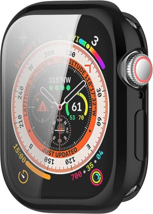 Actual product image Cover-Discount Apple Watch 10 - 42mm - Rubber protection case metal look