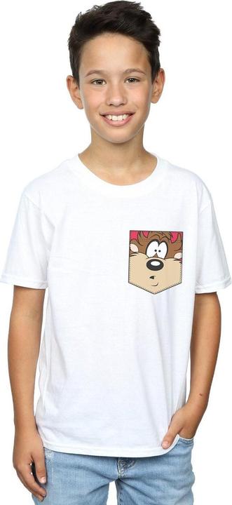 Immagine prodotto Looney Tunes Tasmanian Devil Face Faux Pocket Maglietta Ragazzi (116)