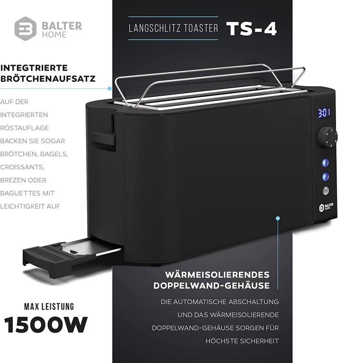 Actual product image Balter Long slot toaster TS-04-LCD