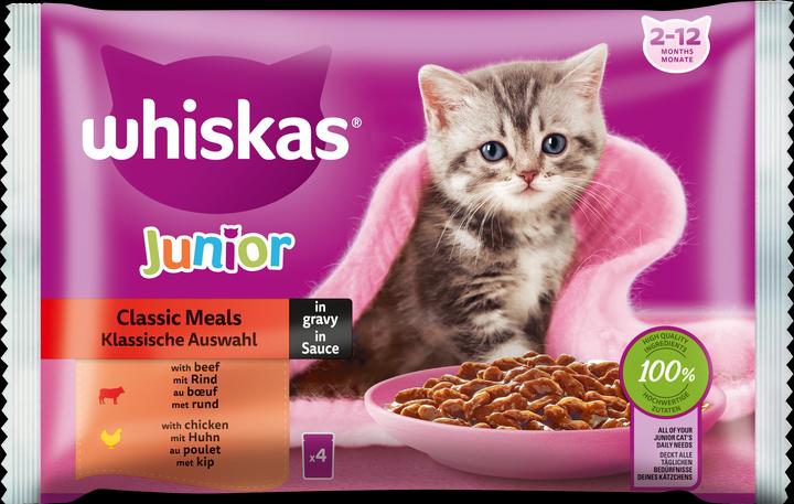 Produktbild Whiskas Klassische Auswahl in Sauce (Junior, 4 Stk., 370 g)