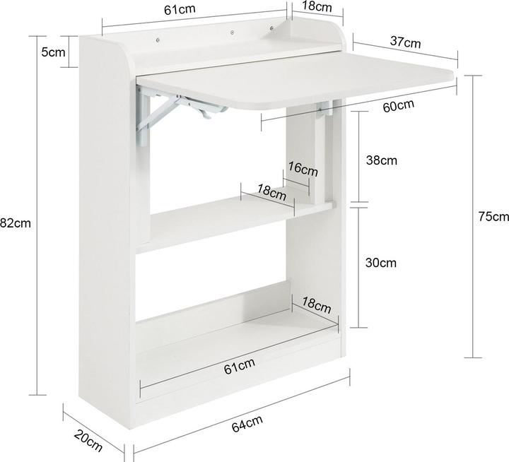 Produktbild SoBuy FWT92-W (64 x 58 x 82 cm)