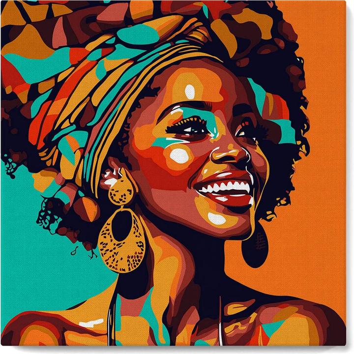 Produktbild Figured'Art Mini Malen nach Zahlen mit Rahmen - Afrikanische Königin
