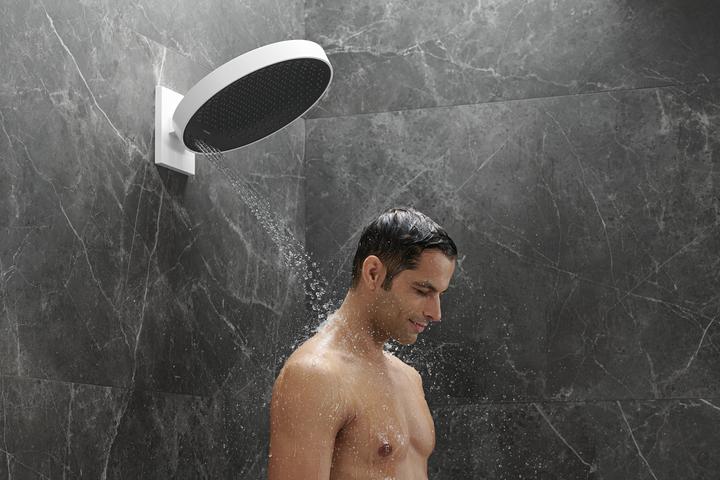 Immagine prodotto hansgrohe Soffione Rainfinity a 3 getti con braccio doccia : Colore - Bianco opaco (3 Tipi di raggi, 28.10 l/min)