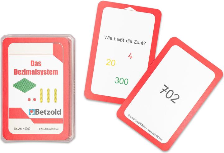 Image du produit Betzold Le système décimal - Jeu de cartes pour le cylindre magique (Allemand)