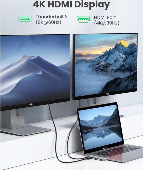 Actual product image Ugreen 5 in 2 -C Hub (USB-C, 5 Ports)