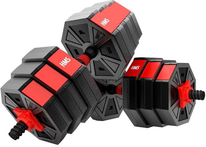 Immagine prodotto HMS Sgc20 Bilanciere E Manubri Compositi Da 20 kg (4 x 2 kg, 4 x 1,5 kg, 4 x 1,25 kg)