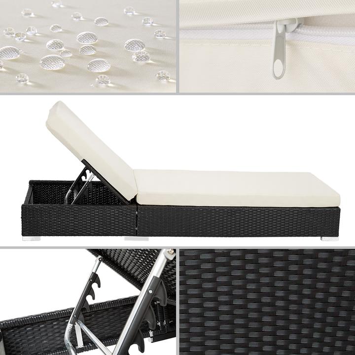 Produktbild tectake 2 Sonnenliegen (184 cm)