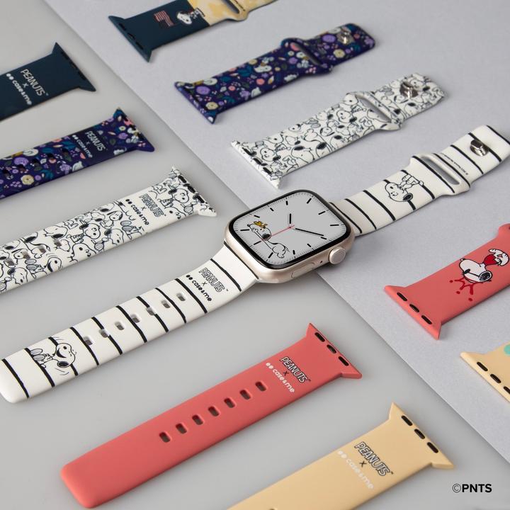Image du produit Caseme Strap pour Apple Watch 38/40/41mm sur le thème des Peanuts (38 mm, 40 mm, 41 mm, Silicone)