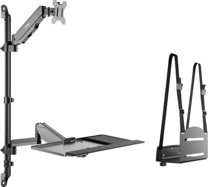 Actual product image SpeaKa Professional SP-MM-710 1 piece Monitor wall mount 43.2cm (17/ ) - 81.3cm (32/ ) height adjustment (Wall, 32.01")
