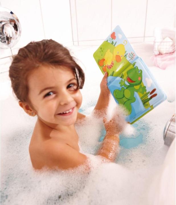 Actual product image Haba Bathing book Schwimmente (German, French, English)