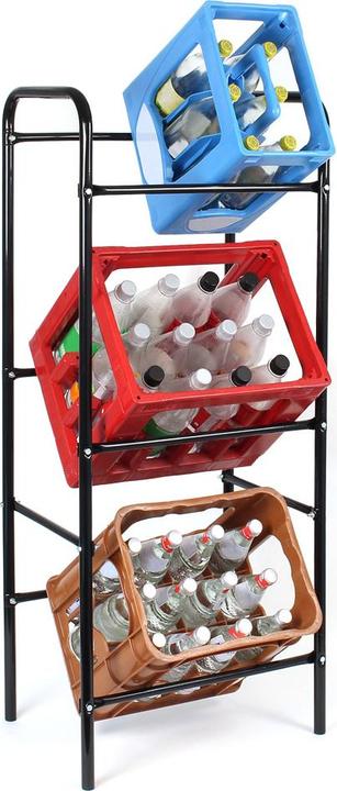Image du produit Wiltec Étagère à caisses 3 caisses Étagère à caisses de boissons Support de caisses