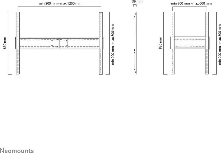 Produktbild Neomounts Lfd-W1500 (Wand, 100", 150 kg)