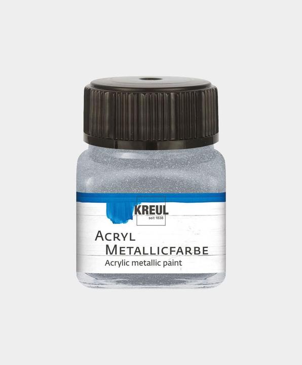 Actual product image Kreul Acrylic metallic paint, creamy opaque, 20 ml (Silver, 20 ml)