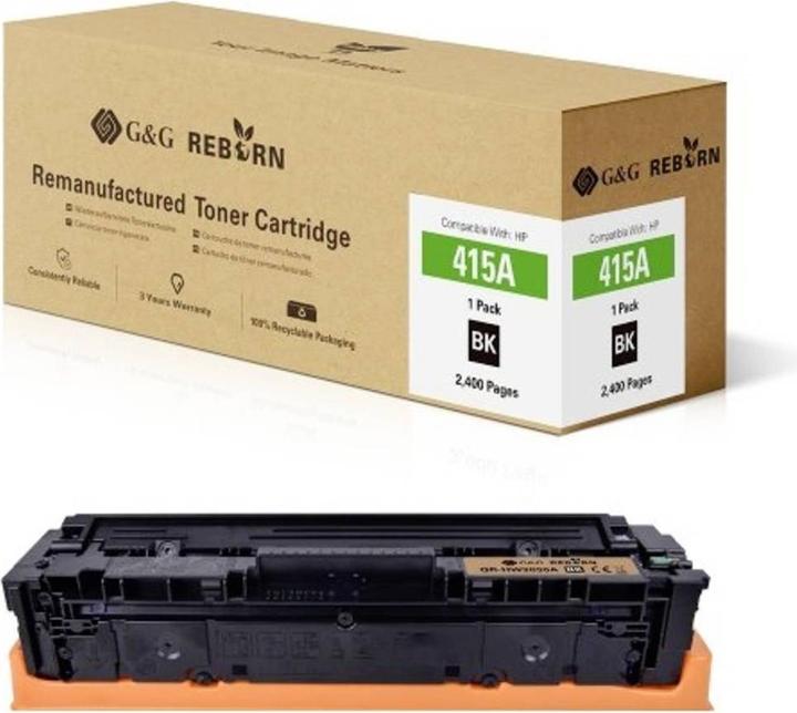 Produktbild G&G Toner ersetzt HP 415A Kompatibel Schwarz 2400 Seiten Reborn remanufactured
