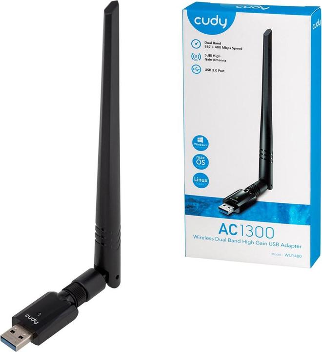 Actual product image Cudy WU1400 network card WLAN (USB)