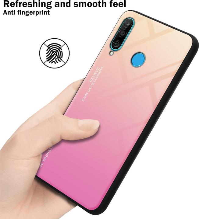 Produktbild Cadorabo TPU 2 Farben Glas Cover (Huawei P30 Lite)