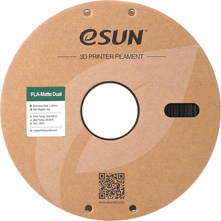 Immagine prodotto eSUN PLA MATTE DUAL 1,75mm BLACK WHITE 1kg (PLA, 1.75 mm, 1000 g, Multicolore)