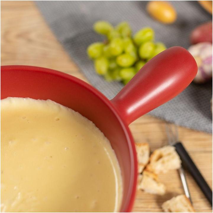 Immagine prodotto Kuhn Rikon Set per fonduta di formaggio rosso svizzero - Ø 23 cm (Fondue di formaggio)