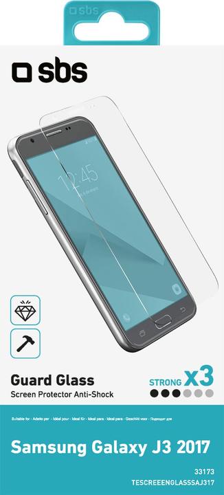 Produktbild SBS Glas-Displayschutz für Samsung Galaxy J3 2017 (1 Stück, Samsung Galaxy J3 (2017))