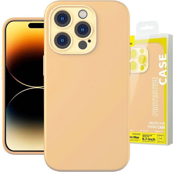 Produktbild Baseus Liquid Silica Gel Case for iPhone 14 Pro Max (Sunglow)+ tempered glass + cleaning kit (Apple iPhone 14 Pro Max)