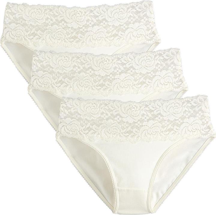 La Redoute Collections 3er-Pack Slips mit breitem Bund aus Spitze