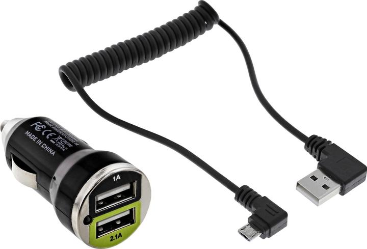 Actual product image InLine USB DUAL+ Car Charger Set