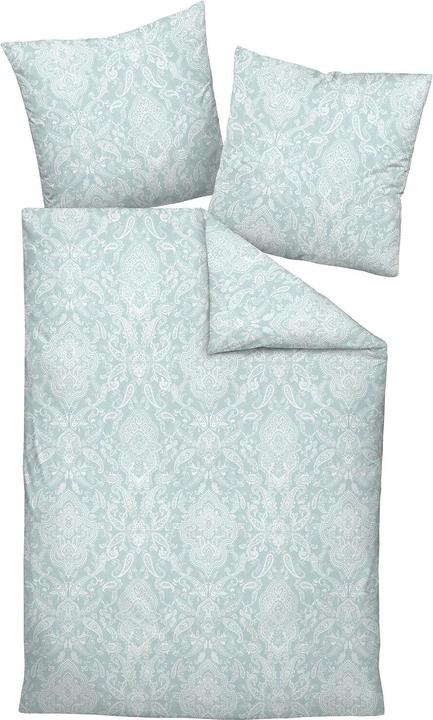 Actual product image Janine Interlock Feinjersey Bettwäsche Carmen S 55108-06 grün türkis (Bedding set, 135x200 cm + 80x80 cm)