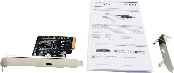 Immagine prodotto Exsys Scheda GmbH USB 3.2 Gen2x2 PCIe (x4) con 1 porta con connettore C