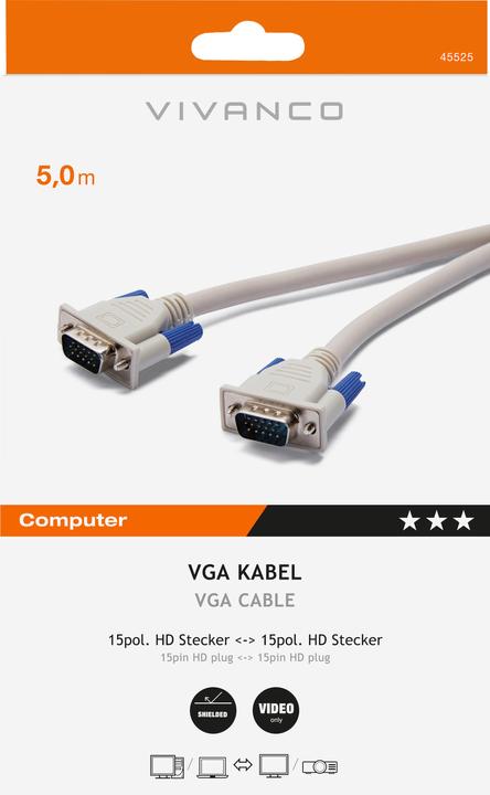 Actual product image Vivanco Cable (5 m, VGA)