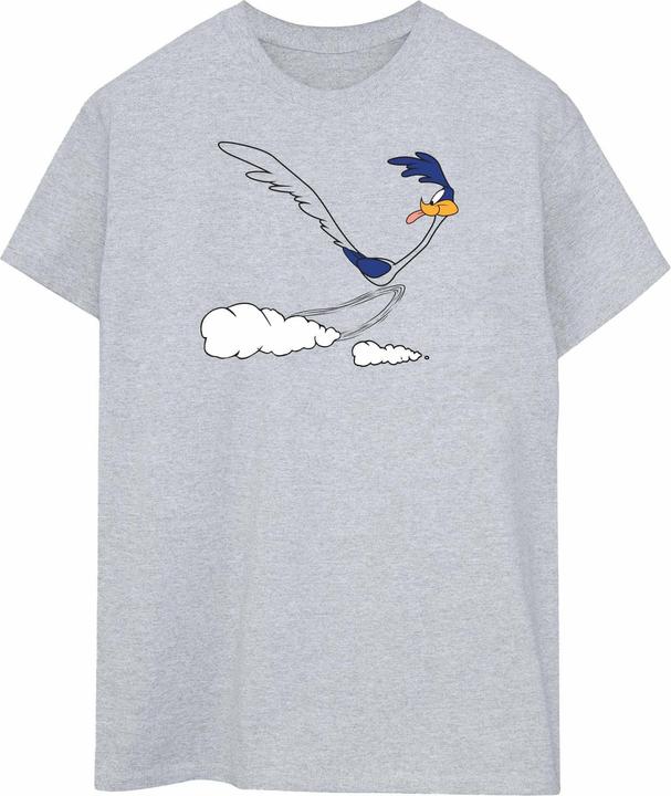Actual product image Looney Tunes Womens/Ladies Road Runner Running Cotton Boyfriend T-Shirt (L)