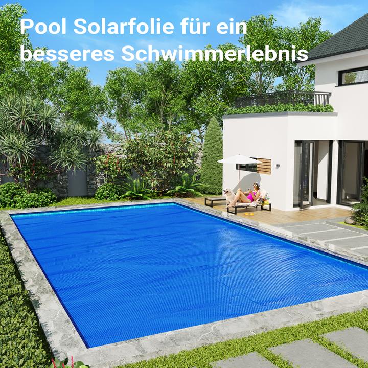 Image du produit Wiltec Pool Solarfolie 4x6m Poolabdeckung Solarplane Poolheizung 120µ