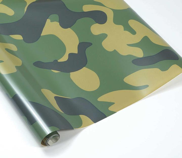 Actual product image Planet-Hobby Iron-on film camouflage green 10 metres