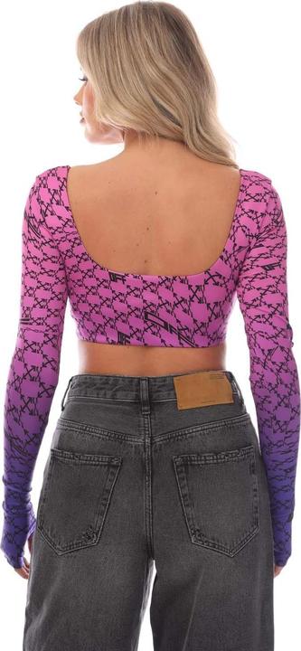 Actual product image Off Womens/Ladies Monogram Long-Sleeved Crop Top (36 D)